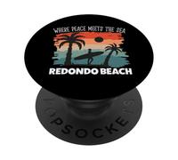 Paz Junto al mar - Redondo Beach PopSockets PopGrip Adhesivo