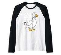 Paz Nunca Fue Una Opción Pato Cuchillo Meme Divertido Camiseta Manga Raglan
