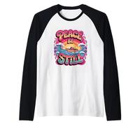 Paz, quietud, Tranquilidad, Olas Camiseta Manga Raglan