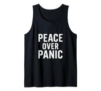 Paz sobre el pánico. Estoico, Motivacional, Cita. Camiseta sin Mangas