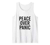 Paz sobre el pánico. Estoico, Motivacional, Cita. Camiseta sin Mangas