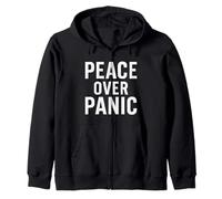 Paz sobre el pánico. Estoico, Motivacional, Cita. Sudadera con Capucha