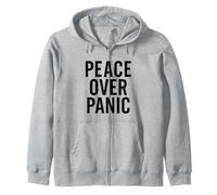 Paz sobre el pánico. Estoico, Motivacional, Cita. Sudadera con Capucha
