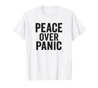 Paz sobre el pánico. Estoico, Vintage, Motivacional, Cita. Camiseta