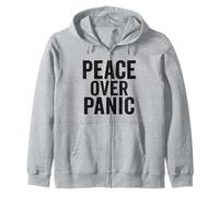 Paz sobre el pánico. Estoico, Vintage, Motivacional, Cita. Sudadera con Capucha