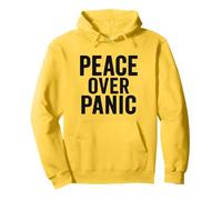 Paz sobre el pánico. Estoico, Vintage, Motivacional, Cita. Sudadera con Capucha