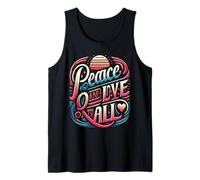 Paz y Amor para Todos Unidos en Amor Corazones pacíficos para Siempre Camiseta sin Mangas