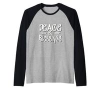 Paz y bendiciones Grandes metas y sueños - Simplemente Camiseta Manga Raglan