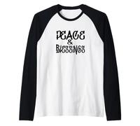 Paz y bendiciones Grandes metas y sueños - Simplemente Camiseta Manga Raglan