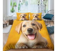 Pazeel Labrador Retriever Style Funda de Edredón Microfibra 3 Piezas Impresión 3D Cierre de Labrador Retriever Estilo Funda Edredon Fundas de Almohada Antibacteriana for Familia Double（200x200cm）