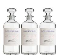 Pazo de Señorans - Aguardiente de Orujo | 100 % Albariño | Doble destilación tradicional | 41 % vol. | Cristalino, sedoso y aromático - 3 Botellas 50cl