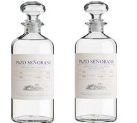 Pazo de Señorans - Aguardiente de Orujo | 100 % Albariño | Doble destilación tradicional | 41 % vol. | Cristalino, sedoso y aromático - 2 Botellas 50cl