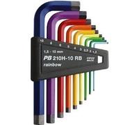 PB Swiss Tools 210H-10RB Rainbow llave hexagonal corta 1,5-10 mm