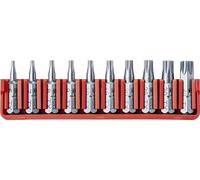 PB Swiss Tools Bloque de brocas Torx PB C6.703 CN | 100% fabricado en Suiza | Juego de 10 brocas con puntas de precisión C6 de 1/4 pulgadas, tamaño T6-T40