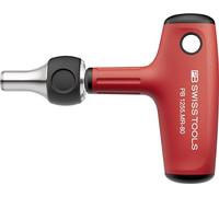 PB Swiss Tools Destornillador de trinquete de mango cruzado PB 1255.MR-80 | 100% fabricado en Suiza | Destornillador con mango cruzado y soporte magnético de acero inoxidable para puntas de precisión