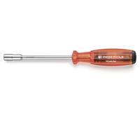 PB Swiss Tools Destornillador largo PB 6465 | 100% fabricado en Suiza | Destornillador multiherramienta con puntas en el mango, incluyendo tamaño de ranura 2/3/4, PH1/PH2, T10/T15/T20, longitud de la