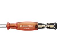 PB Swiss Tools Destornillador PB 6464 | 100% Swiss Made | Destornillador rojo con cargador de bits, incluye ranura 2/3/4, PH 1/2, TX 10/15/20 PrecisionBits C6