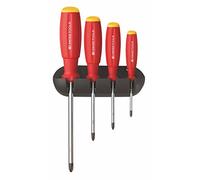 PB Swiss Tools Juego de Destornilladores de 4 Piezas (Rojo/Negro)
