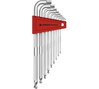 PB SWISS Tools Juego de destornilladores de ángulo PB 3212 para tornillos de hexagonal interior (1,5-10 mm), 9 piezas,
