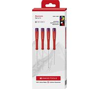 PB Swiss Tools Juego de destornilladores electrónicos hexagonales PB 8625 | 100% fabricado en suiza, juego de 4 destornilladores electrónicos de tamaño 1,5/2/2,5/3 mm para trabajos de tornillo finos