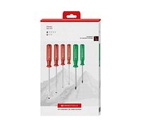 PB Swiss Tools Phillips Pozidriv Juego de destornilladores PB 1568.CBB | 100% fabricado en Suiza | Juego de destornilladores de 6 piezas con agarre clásico