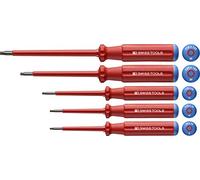 PB Swiss Tools Torx® Destornillador Set Electricistas VDE PB 5549 (T9 de T25) 5 piezas, 100% Swiss Made, garantía de por vida
