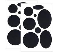 PBAHAUP Kit de reparación de Chaquetas de plumón, 2 Juegos de 16 Piezas de Parches de reparación de Chaquetas de plumón, Resistentes al desgarro, para Arreglar Agujeros en la Ropa, Negro, 15 * 10 CM