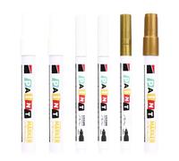 PBAHAUP Marcador para Neumáticos Blanco 4er Pack, Rotulador Impermeable para Neumáticos de Coche, Rotulador Blanco Ruedas para Pinturas Rupestres, Piedra, Cerámica, Vidrio, Madera, Neumáticos, Tela