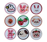 PBAHAUP Parches Termoadhesivos para Niños, 9 Piezas Parches Termoadhesivos para Ropa para Coser Telas para Chaquetas, Camisetas, Gorros, Pantalones, Parches Termoadhesivos para Telas para Pantalones