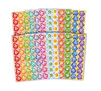 PBAHAUP Pegatinas, 8 Hojas Autoadhesivas PC Teléfono Etiqueta DIY Decoración Acrílico Glitter Pegatinas, Colores Surtidos, Estrella, Medalla, Pulgar hacia Arriba y Forma Gato