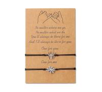 PBAHAUP Pulsera de la Amistad, 2 Piezas Pulseras de la Amistad Pulseras de Pareja Regalos para Hermanas Pulseras de Mejores Amigos, araña Pulsera para Pareja de Hermanos y Hermanas