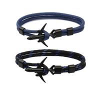 PBAHAUP Pulseras Nauticas de Cuerda para Hombre y Mujer, 2 Piezas, Multicolor, Casual, Cierre de Pinza de Langosta