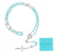 PBAHAUP Rosario católico para Confirmación, Diseño Elegante y Duradero con Perlas Brillantes y Crucifijo Detallado, Regalo Espiritual Significativo para Mujeres y Jóvenes