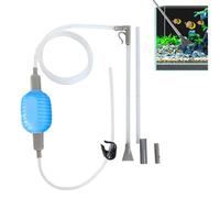 PBAHAUP Sifón Limpiador para Acuario, Aquarium Reiniger Manual para Cambios de Agua Rápidos y Limpieza de Grava, Fondo y Sustrato en Peceras, Azul