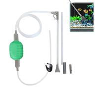 PBAHAUP Sifón Limpiador para Acuario, Aquarium Reiniger Manual para Cambios de Agua Rápidos y Limpieza de Grava, Fondo y Sustrato en Peceras, Verde