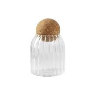 PBDEIOEOE Tarros dulces, Candy Jar Cork Stopper Transparent Glass Sealed Storage Container For Coffee Beans Spices(500ML)