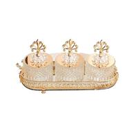 PBDEIOEOE Tarros dulces, Glass Storage Jar Container with Lid for Candy Dried Fruit Nuts Coffee Champagne Gold