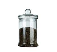 PBDEIOEOE Tarros dulces, Glass Storage Jars Pack of 2 Multiple Sizes Clear for Tea Coffee Nuts Dried Fruit(1200ML)