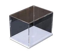 PBDEIOEOE Vitrina acrílica Caja de Almacenamiento Transparente extraíble for Objetos coleccionables, Figuras, Modelos y protección, Base Blanca.(40X40X40CM)