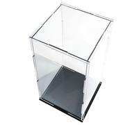 PBDEIOEOE Vitrina acrílica Cubo Transparente for encimera, Caja de protección for Guardar Figuras, Modelos coleccionables, Organizador for Oficina en casa, autoensamblable.(25x20x20CM)