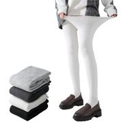 PBHGMGEBLV Calcetines largos hasta el muslo de algodón de punto for mujer, tallas grandes, de moda de principios de otoño(White)