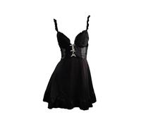 PBHGMGEBLV Nightdress Sexy Pajamas Women's Lingerie Lace Nightgowns Hollow Pure Backless Suspender Nightwears For Ladies Lingerie(Black,M)