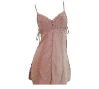 PBHGMGEBLV Sexy Pajamas Women's Summer Lingerie Lace Small Breasts Nightgowns with Suspenders Nightdress(Pink,L)
