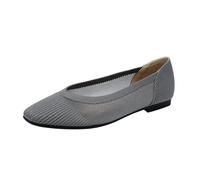 PBHGMGEBLV Zapatos de Mujer de Verano de Punto de Malla Zapatos Planos Huecos for Mujer(Gray,40EU)