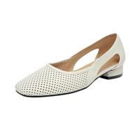 PBHGMGEBLV Zapatos Planos de Mujer, de Moda, con Punta Puntiaguda y tacón de cuña bajo, Elegantes Mary Jane.(39EU)