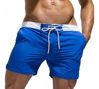 PBHYDK Pantalones Cortos de Tabla de Surf de Playa de Secado rápido para Hombre, Pantalones Cortos con Bolsillos, Traje de baño para Correr, Pantalones Cortos de Surf, Bragas Triangulares