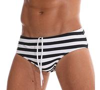 PBHYDK Rayas Negras Traje de baño para Hombres Ropa Interior Trajes de baño para Hombres Bañadores Boxer Calzoncillos Ropa de Playa Swim Shorts de Playa Braguitas Triangulares