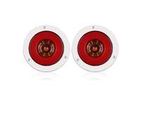 Pbqenxb Faro Trasero Luz De Freno Trasera LED De 4 Pulgadas Luz De Giro Roja Y Amarilla Luz De Marcha Atrás Para Remolque Para Coche Camión Tractor 12/24 V Piloto Posterior(2X Steel Yellow)