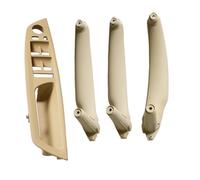 Pbqenxb Para E70 E71 X5 X6 2007-2014 Reposabrazos Asiento Conductor Antero Izquierdo LHD Manija Puerta Interior Panel Cubierta Embellecedora Tirar Interior Coche Manilla(RHD-Beige-4pcs)