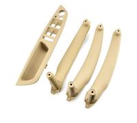 Pbqenxb Para E70 E71 X5 X6 Beige Negro Reposabrazos Asiento Antero Conductor LHD RHD Manija Puerta Interior Panel Cubierta Embellecedora Tirar Interior Coche Manilla(Beige 4Pcs LHD)